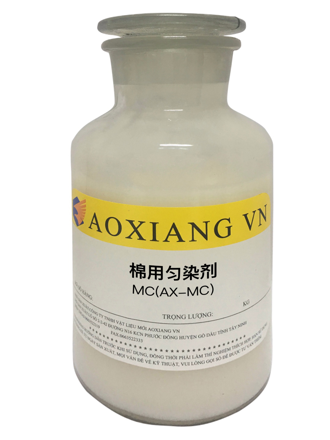 Chất làm đều màu nhuộm vải bông MC (AX-MC)