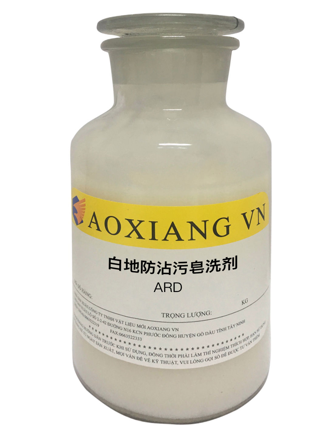 White ground soaping agent for staining resistance ARD